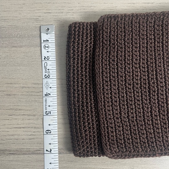 The Sak | The Costa Mesa Crossbody Crochet Flap Purse Chocolate Brown Handmade - Picture 7 of 7